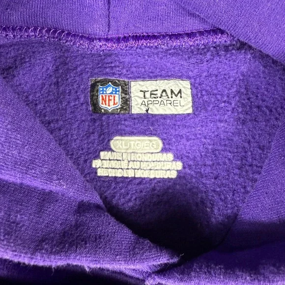 Minnesota Vikings Hoodie Size XL Purple NFL Team AppareL Logo - Picture 3 of 6